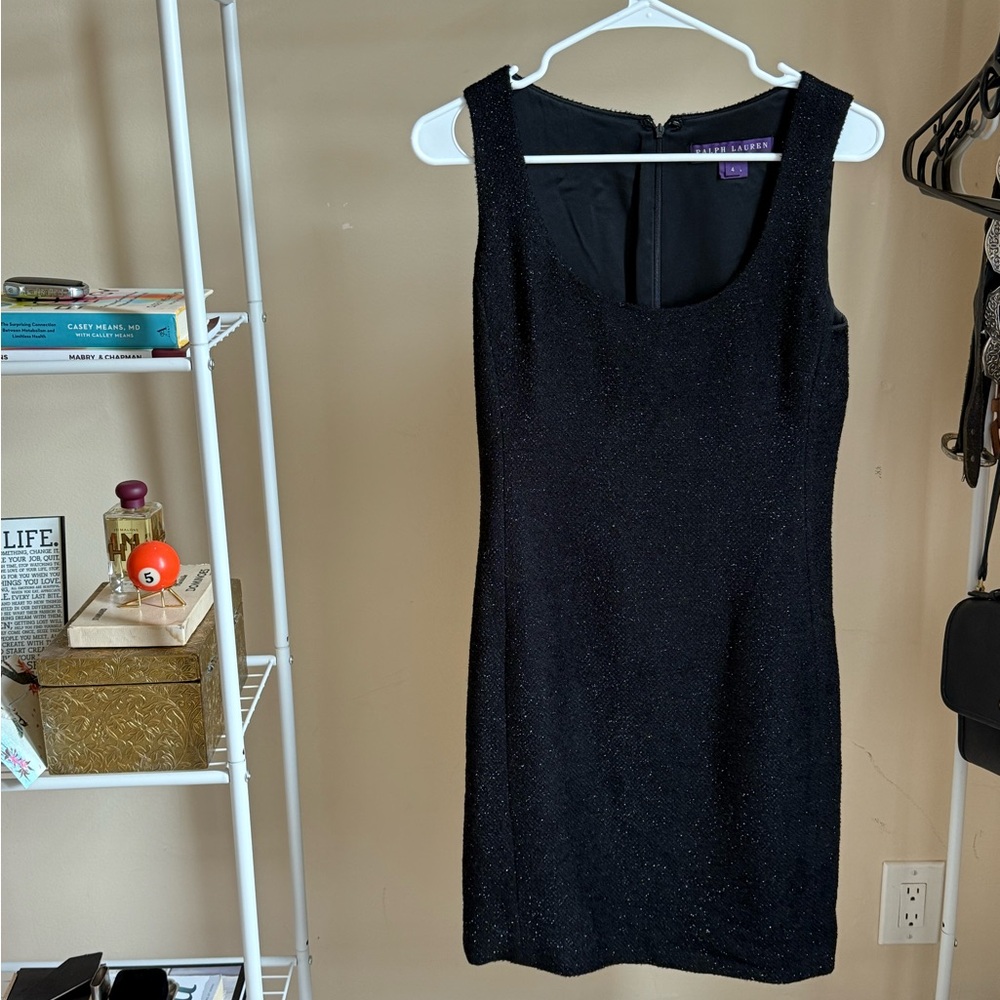 Ralph Lauren Purple Label Sparkling Black Mini Dress